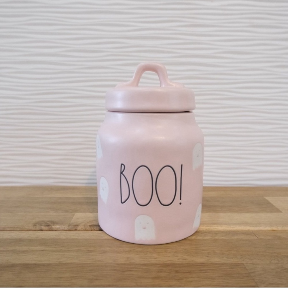Brand new! 2023 Pink boo with ghosts rae dunn canister